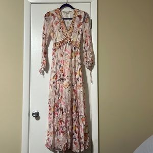 Long Sleeve Maxi Dress Butterflies